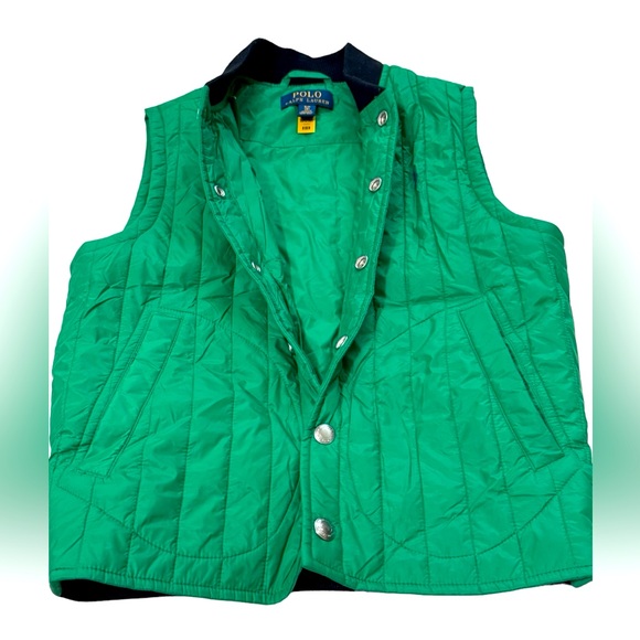 Boy (sz S) Polo Ralph Lauren Convertible Water Repellant Jacket - Cruise Green - Picture 7 of 9